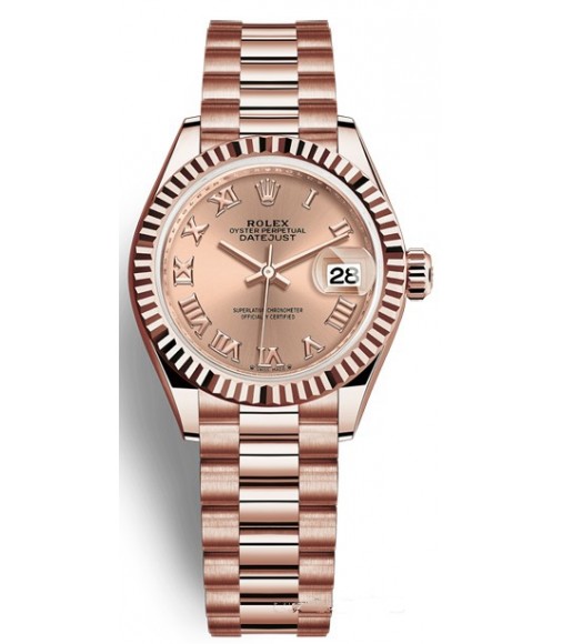 Replica Rolex Lady-Datejust Watch 18 ct Everose gold - M279175-0027