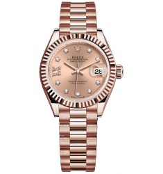 Fake Rolex Lady-Datejust Watch 18 ct Everose gold - M279175-0029