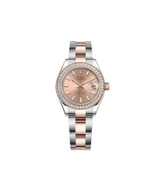 Replica Rolex Lady-Datejust Everose Rolesor Oystersteel 18 ct gold M279381RBR-0024