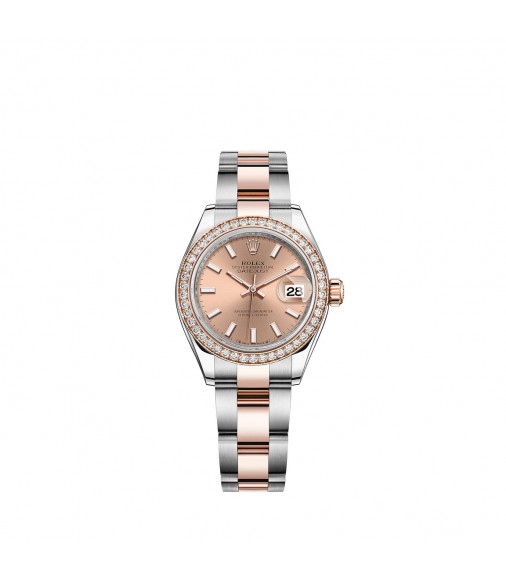 Replica Rolex Lady-Datejust Everose Rolesor Oystersteel 18 ct gold M279381RBR-0024