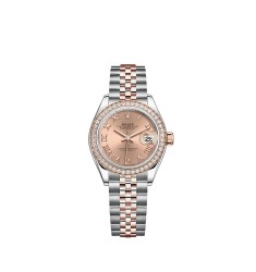 Replica Rolex Lady-Datejust Rolesor Oystersteel 18 ct Everose gold M279381RBR-0025