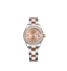 Fake Rolex Lady-Datejust Rolesor Oystersteel 18 ct Everose gold M279381RBR-0028