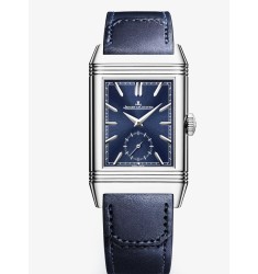 Fake Jaeger-LeCoultre Reverso Classic Duoface Large Silver Dial Stainless Steel Watch 389848J
