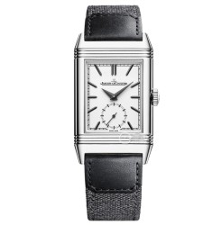 Fake Jaeger-LeCoultre Reverso Classic Duoface Large Silver Dial Stainless Steel Watch 713842J