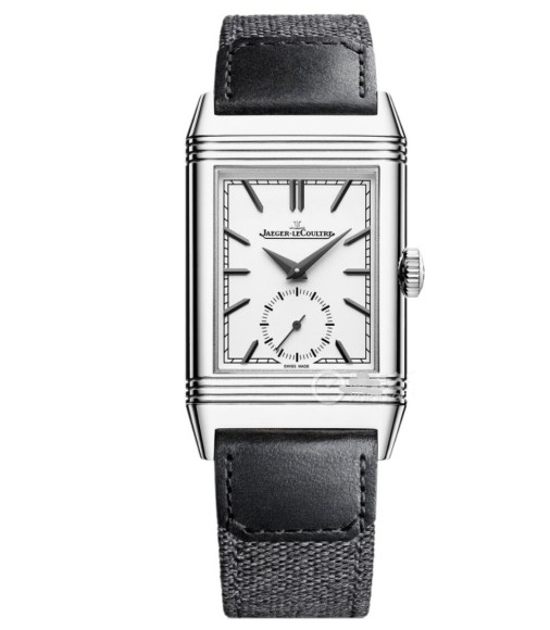 Fake Jaeger-LeCoultre Reverso Classic Duoface Large Silver Dial Stainless Steel Watch 713842J