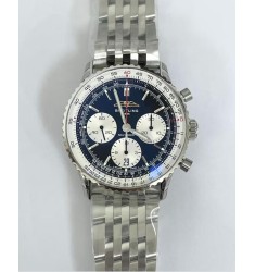 Fake Breitling Navitimer B01 Chronograph 41mm Stainless Steel Black Dial Watch AB0139211B1A1