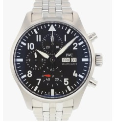 Replica IWC Pilot's Watch Mark XVIII Automatic 41mm Stainless Steel Black Dial Bracelet Watch