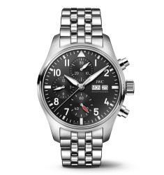 Replica IWC Pilot's Watch Mark XVIII Automatic 41mm Stainless Steel Black Dial Bracelet Watch IW388113