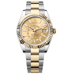 Rolex Sky-Dweller Yellow Rolesor Champagne Dial Oyster Men's Watch M336933-0001 Replica