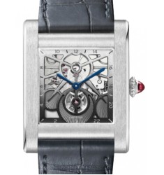 Cartier Tank Normale Large Platinum Skeleton Dial WHTA0020