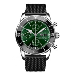 Breitling Superocean Heritage Chronograph 44 Green Dial Black Rubber Strap Watch A13313121L1S1 Replica