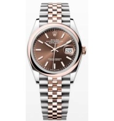 Rolex Datejust 36 Steel & Everose Gold Chocolate Dial m126201-0043