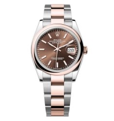 Rolex Datejust 36 Steel & Everose Gold Chocolate Dial Women's m126201-0044