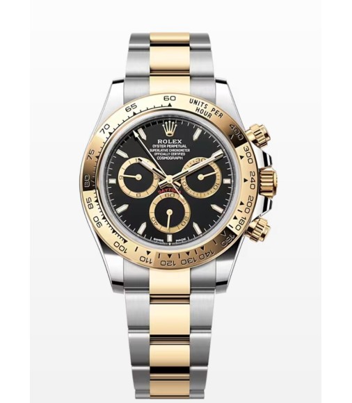 Replica Rolex Oyster Perpetual Cosmograph Daytona 40 mm Oyster, 40 mm, Oystersteel and yellow gold, Black dial, Oyster bracelet, M126503-0003