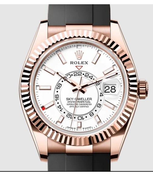 Replica Rolex Sky-Dweller 326235 Stainless Steel Black Dial Meteorite Dial Bracelet Watch