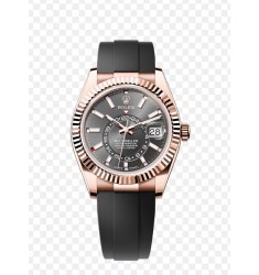 Fake Rolex Sky-Dweller 326235 Stainless Steel Black Dial Bracelet Watch