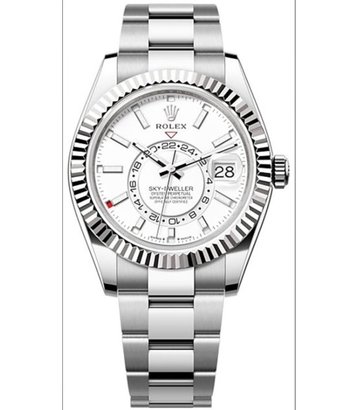 Fake Rolex Sky-Dweller 326934 Stainless Steel Meteorite Dial Bracelet Watch