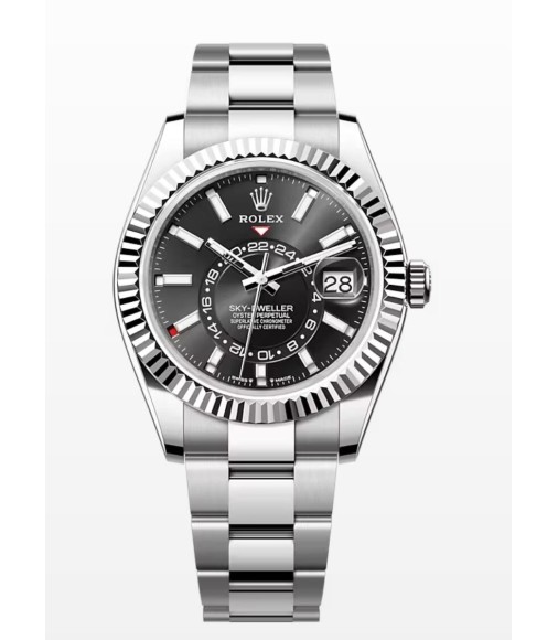 Replica Rolex Sky-Dweller 326934 Stainless Steel Meteorite Dial Bracelet Watch