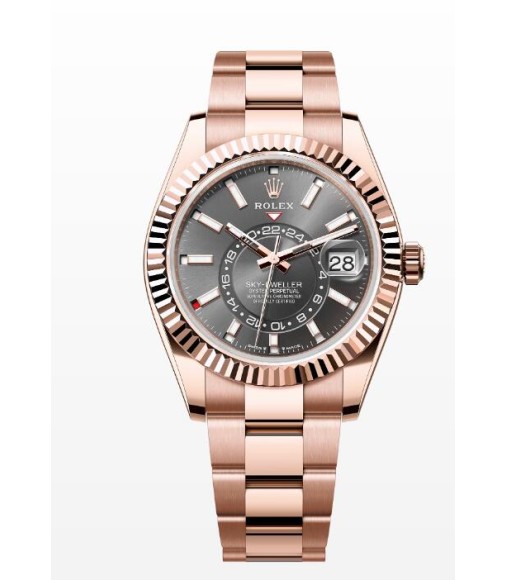 Rolex Sky-Dweller Rose Gold Slate Dial Oyster Men's Watch m336935-0004