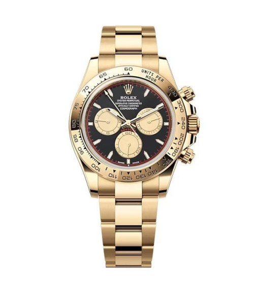 Rolex 126508-0002 Cosmograph Daytona Yellow Gold Black Champagne Oyster