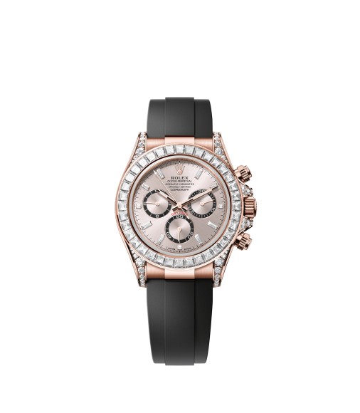 Rolex 126535TBR-0002 Cosmograph Daytona Everose Gold, Baguette, Sundust, Oysterflex, Replica, Cheap, Sale, China, High Quality, AAA