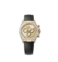 Rolex 126538TBR-0004 Cosmograph Daytona Yellow Gold Baguette Champagne Oysterflex