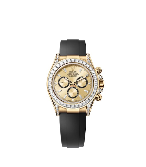 Rolex 126538TBR-0004 Cosmograph Daytona Yellow Gold Baguette Champagne Oysterflex