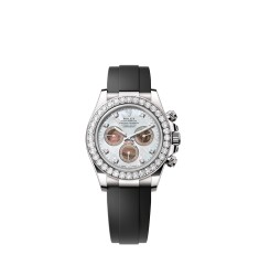 Rolex 126589RBR-0001 Cosmograph Daytona White Gold Diamond Panda MOP Oysterflex