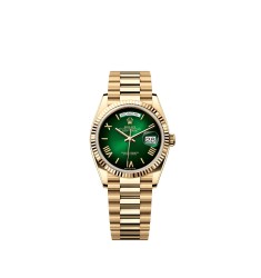 Rolex 128238-0118 Day-Date 36 Yellow Gold Green Ombré Roman President