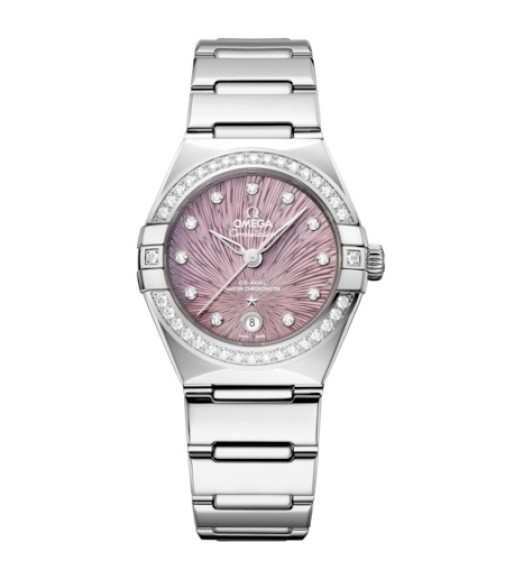 Omega 131.15.29.20.60.001 : Constellation Manhattan 29 Co-Axial Master Chronometer Stainless Steel - Diamond / Lilac Supernova / Bracelet