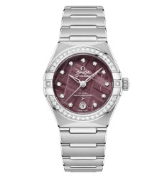 Omega 131.15.29.20.99.001 : Constellation Manhattan 29 Co-Axial Master Chronometer Stainless Steel - Diamond / Purple Meteorite