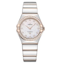 Omega 131.25.28.60.55.003 : Constellation Manhattan 28 Quartz Stainless Steel - Moonshine Gold - Diamond / MOP Supernova