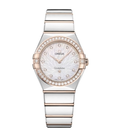 Omega 131.25.28.60.55.003 : Constellation Manhattan 28 Quartz Stainless Steel - Moonshine Gold - Diamond / MOP Supernova