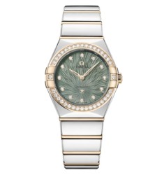 Omega 131.25.28.60.60.001 : Constellation Manhattan 28 Quartz Stainless Steel - Moonshine Gold - Diamond / Green Supernova