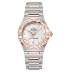 Omega 131.25.29.20.99.001 : Constellation Manhattan 29 Co-Axial Master Chronometer Stainless Steel - Sedna Gold - Diamond / Silver Meteorite