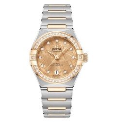 Omega 131.25.29.20.99.002 : Constellation Manhattan 29 Co-Axial Master Chronometer Stainless Steel - Yellow Gold - Diamond / Moonshine Meteorite