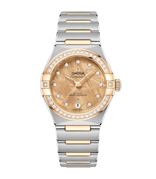Omega 131.25.29.20.99.002 : Constellation Manhattan 29 Co-Axial Master Chronometer Stainless Steel - Yellow Gold - Diamond / Moonshine Meteorite