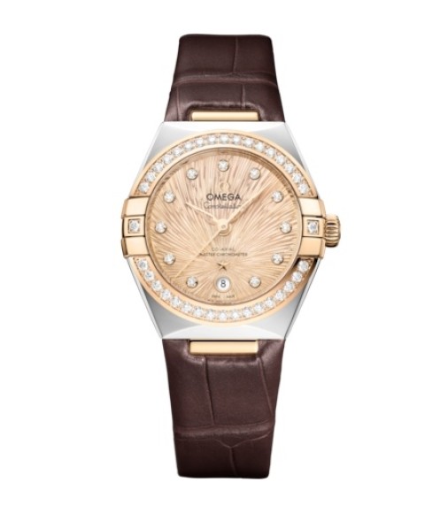 Omega 131.28.29.20.58.001 : Constellation Manhattan 29 Co-Axial Master Chronometer Stainless Steel - Moonshine Gold - Diamond / Champagne Supernova / Alligator