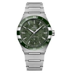 Omega 131.30.41.21.99.002 : Constellation Master Chronometer 41 Stainless Steel - Ceramic /  Green Meteorite