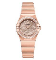 Omega 131.55.25.60.99.002 : Constellation Manhattan 28 Quartz Sedna Gold - Diamond / Rose Meteorite