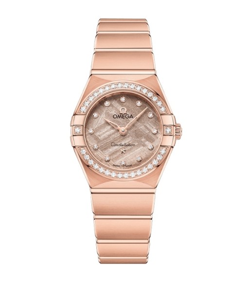Omega 131.55.25.60.99.002 : Constellation Manhattan 28 Quartz Sedna Gold - Diamond / Rose Meteorite
