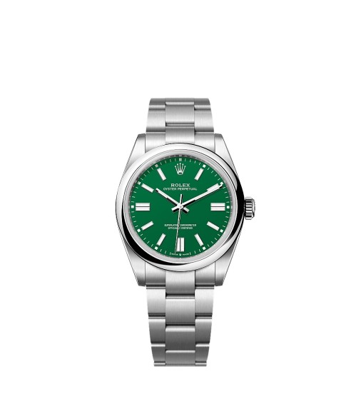 Rolex 134300-0004 Oyster Perpetual 41 Stainless Steel Green Watch