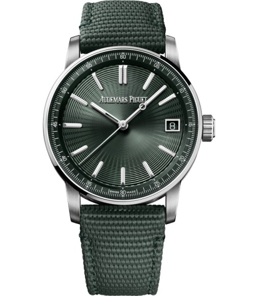 Audemars Piguet CODE 11.59 Automatic Stainless Steel Green Fabric Watch 15210ST.OO.A056KB.01