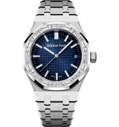 Audemars Piguet Royal Oak 15551BC.ZZ.1356BC.01 White Gold Baguette Smoked Blue Watch