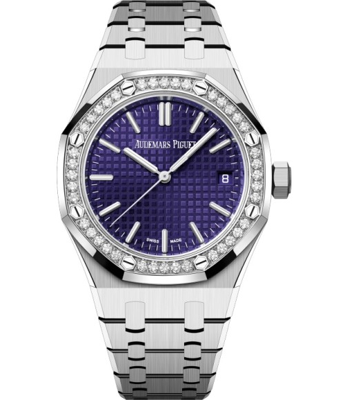 Audemars Piguet Royal Oak 15551BC.ZZ.1356BC.02 White Gold Diamond Purple Dial Replica