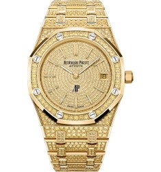 Audemars Piguet Royal Oak Extra-Thin Yellow Gold Sapphire Watch 16202BA.HH.1241BA.01