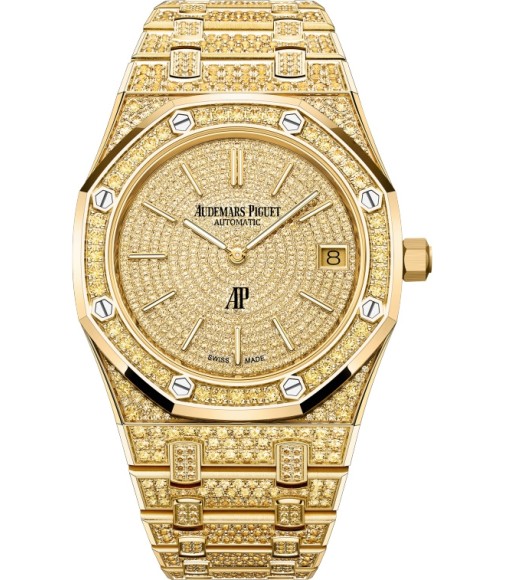 Audemars Piguet Royal Oak Extra-Thin Yellow Gold Sapphire Watch 16202BA.HH.1241BA.01