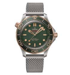 Omega 210.90.42.20.10.001 : Seamaster Diver 300M Master Co-Axial 42 Titanium - Bronze Gold / Green / Bracelet