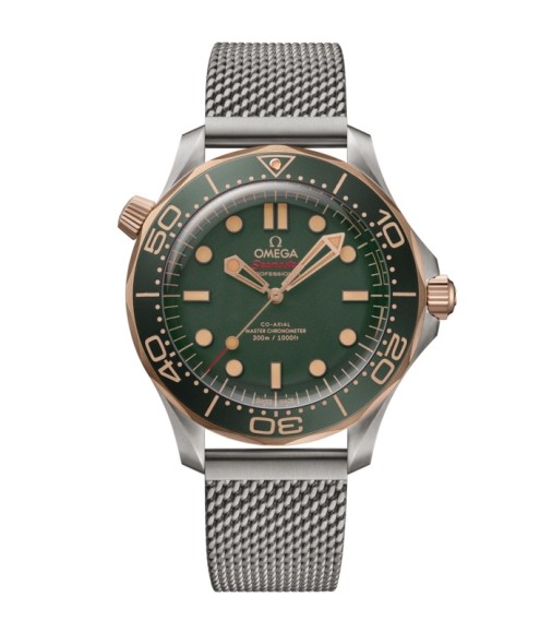 Omega 210.90.42.20.10.001 : Seamaster Diver 300M Master Co-Axial 42 Titanium - Bronze Gold / Green / Bracelet