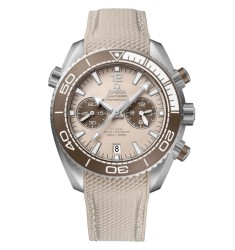 Omega 215.32.46.51.09.001 : Seamaster Planet Ocean 600M Co-Axial 45.5 Master Chronometer Chronograph Stainless Steel / Beige / Rubber